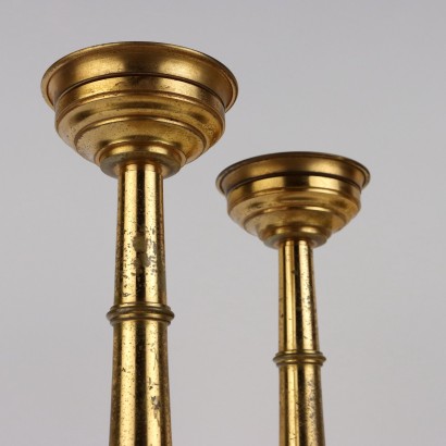 Paar Leuchter aus vergoldeter Bronze