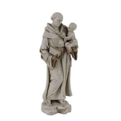 Estatua de San Antonio de Padua en porcelana de Capodimonte