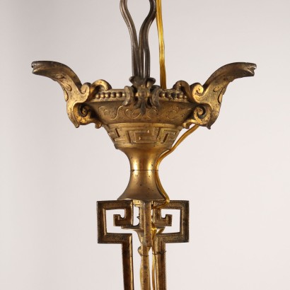 lampadario bronzo dorato ,Lampadario Neogotico in Bronzo Dorato