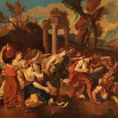 arte, arte italiano, pintura italiana antigua, Moisés y las hijas de Jetro