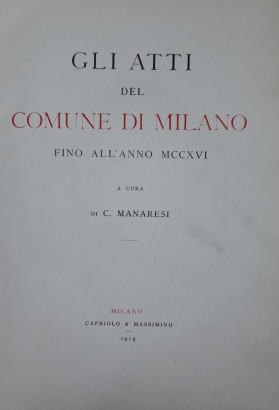 Los documentos del Ayuntamiento de Milán hasta