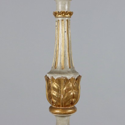 19th Century Eclectic Wooden Torche Holder