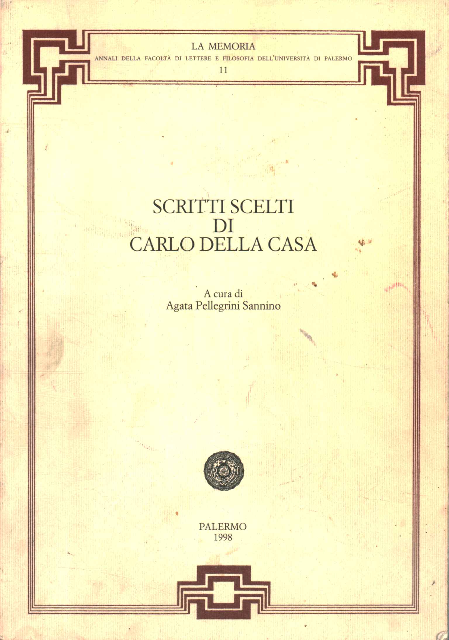 Selected writings by Carlo Della Casa