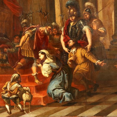 Cuadro la familia de Darío frente a, La familia de Darío frente a Alessa, Cuadro con escena de un episodio histórico