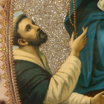 Cromolitografía Virgen del Rosario