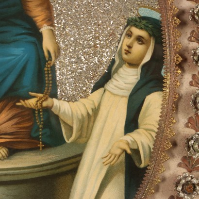 Cromolitografía Virgen del Rosario
