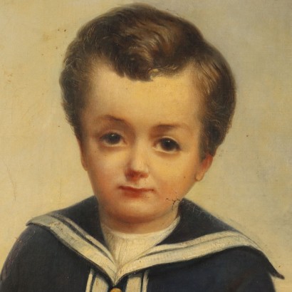 Retrato pintado de un niño