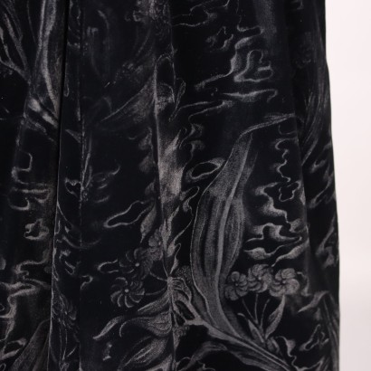 jupe vintage en velours noir