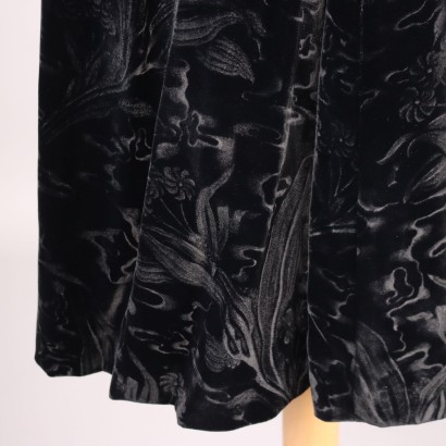 jupe vintage en velours noir