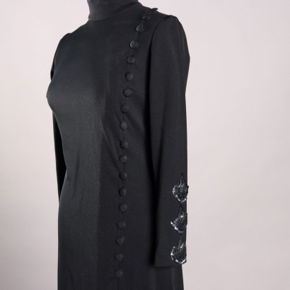 Vestido negro largo vintage
