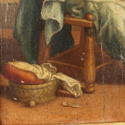 ANNOUNCIATION" PAINTING ON A TABLE, Painting on a panel of the Annunciation, 16th century