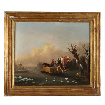Painting Winter Landscape with Figures