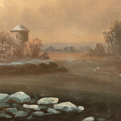 Peindre un paysage d’hiver avec des personnages