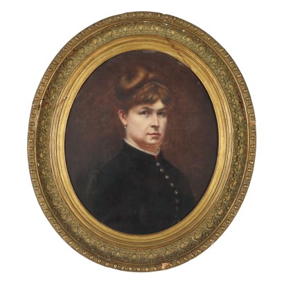 Gemälde Frauenporträt 1884