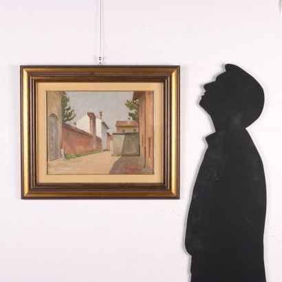 Gemälde von Primo Carena, Dorfstraße, Primo Carena, Primo Carena, Primo Carena, Primo Carena, Primo Carena