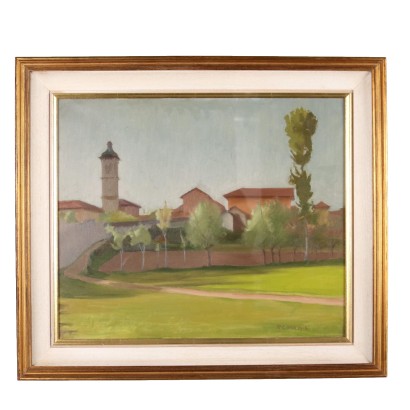 Painting by Primo Carena,San Pietro in Verzolo,Primo Carena,Primo Carena,Primo Carena,Primo Carena