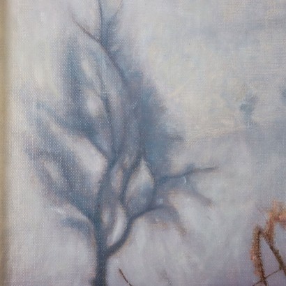 Peinture de Primo Carena,Arbres dans le brouillard,Primo Carena,Primo Carena,Primo Carena,Primo Carena,Primo Carena