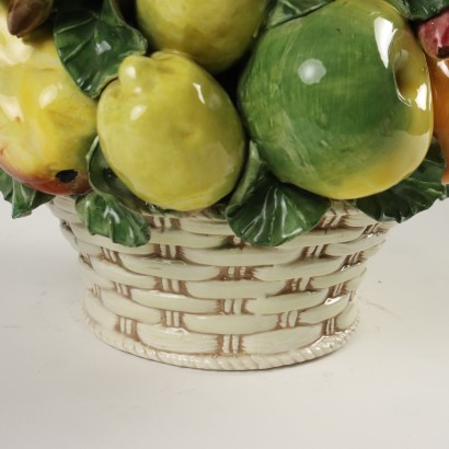 Basket with Fruit Pyramid in Ceramics