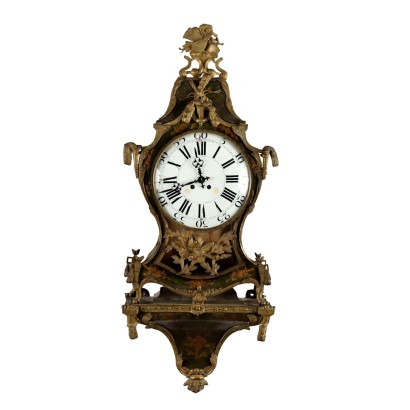 Horloge Ancien avec Étagère en Bois France XVIIIe Siècle