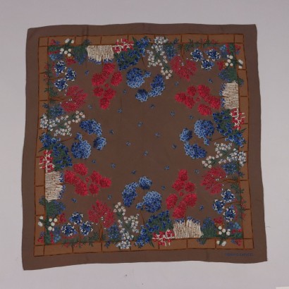 Vintage Capucci Schal aus Seide mit Blumenmuster