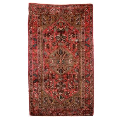 Tapis Mudjur Ancien Coton Laine Noeud Gros Iran 219 x 128 cm