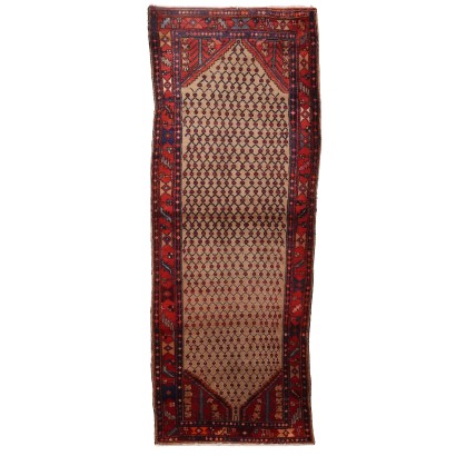 Antique Malayer Carpet Cotton Wool Heavy Knot Iran 116 x 45 In