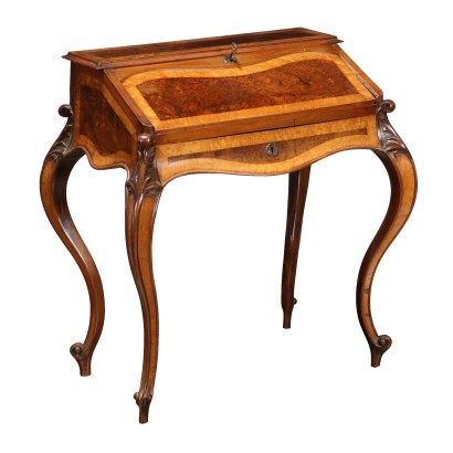 Antiker Louis Philippe Schreibtisch aus Pappel Italien des XIX Jhs