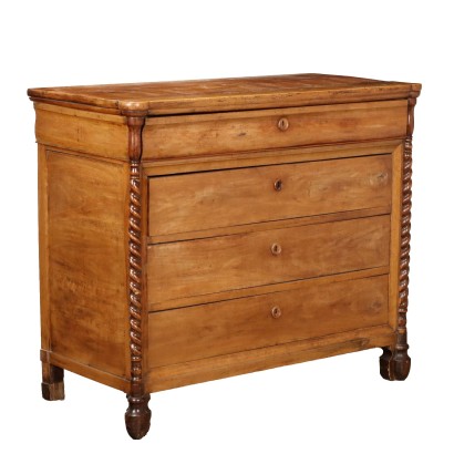 Antique Louis Philippe Chest of Drawers Walnut Italy XIX Century