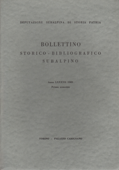 Boletín histórico-bibliográfico subalpino Año LX, AA.VV.