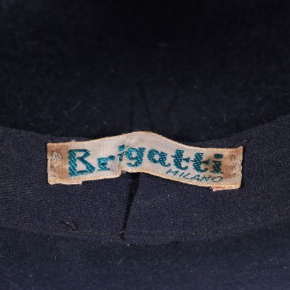 Vintage Women's Hat Blue Felt 1960s 1970s