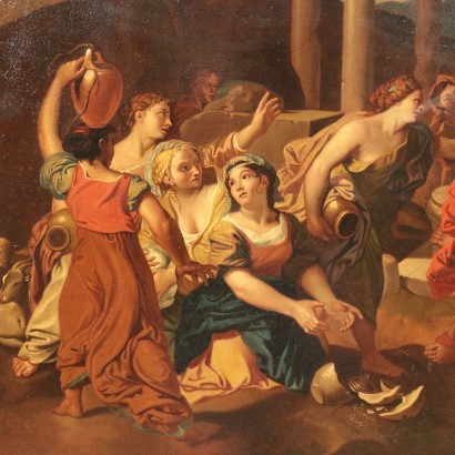 arte, arte italiano, pintura italiana antigua, Moisés y las hijas de Jetro