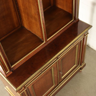Bookcase Empire Mahogany Veneer Sessile Oak France Early 19th Century