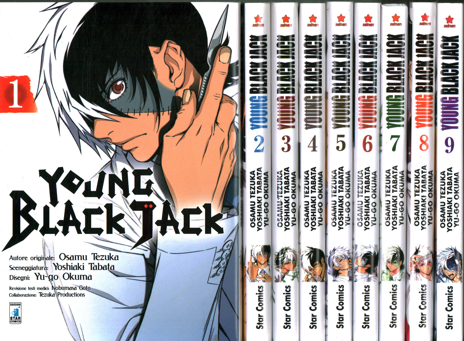 Joven Black Jack. Secuencia completa (9 volúmenes), Osamu Tezuka Yoshiaki Tabata Yu-go Okuma
