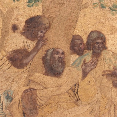 Die Akademie von Platon Wandteppich Seide Italien XVII-XVIII Jhd