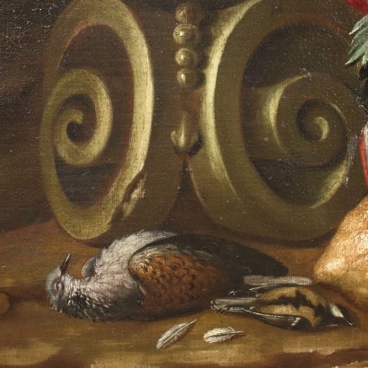 Nature Morte Huile sur Toile Italie XVII-XVIII Siècle
