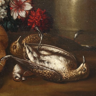 Nature Morte Huile sur Toile Italie XVII-XVIII Siècle