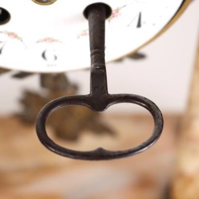 antigüedades, reloj, reloj antigüedades, reloj antiguo, reloj antiguo italiano, reloj antiguo, reloj neoclásico, reloj del siglo XIX, reloj de péndulo, reloj de pared, Reloj Tríptico en Mármol y Bronce