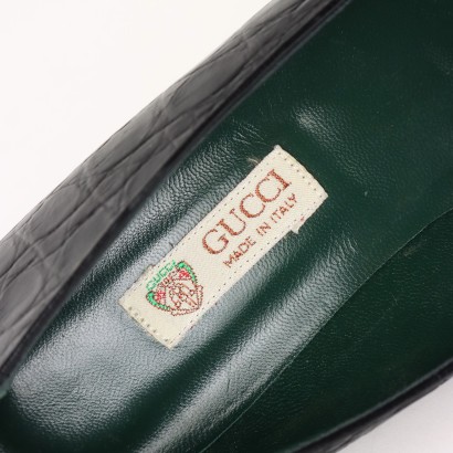 Chaussures Gucci Vintage Cuir N. 39 Italie Années 1980