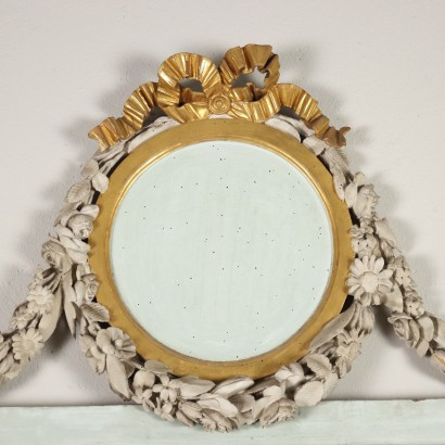 Miroir Néoclassique Bois Laqué Italie XVIIIe Siècle
