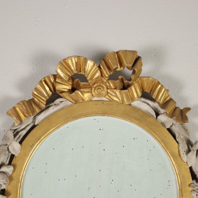 Miroir Néoclassique Bois Laqué Italie XVIIIe Siècle