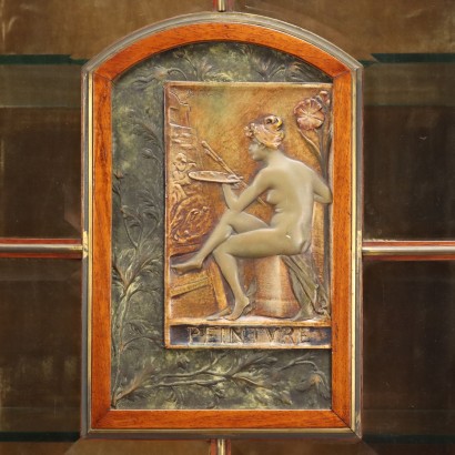 Vitrine Art Nouveau Acajou Italie XIXe Siècle